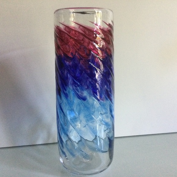 Signed Art Glass Vase - Picture 3 of 10